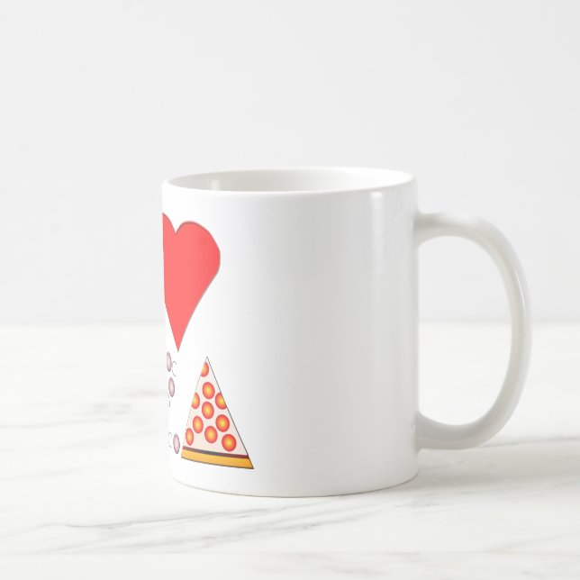 I Love Pizza Coffee Mug (Right)