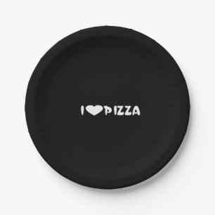 i love pizza paper plate