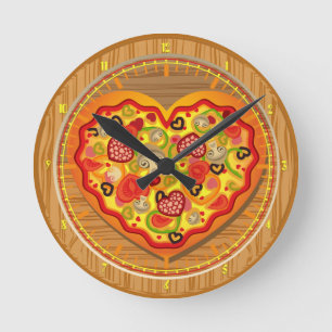 I love Pizza Pizza Fast Food Wall Clock