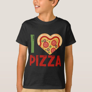 I love Pizza slice heart shape food lover for kids T-Shirt