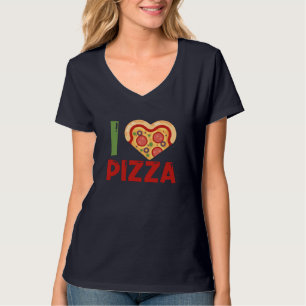 I love Pizza slice heart shape food lover for kids T-Shirt