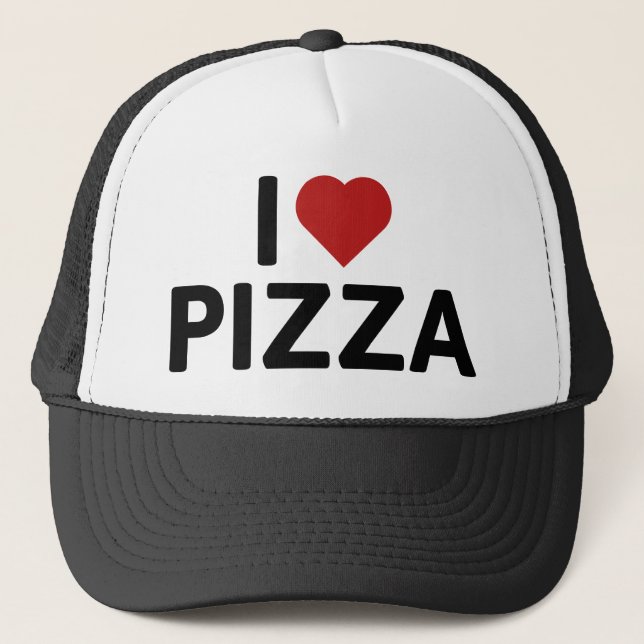 I Love Pizza Trucker Hat (Front)