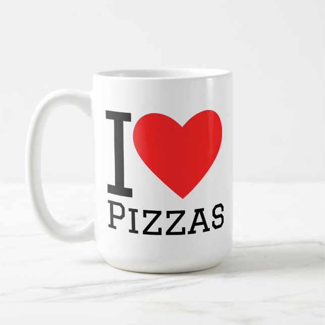 I love pizzas coffee mug (Left)