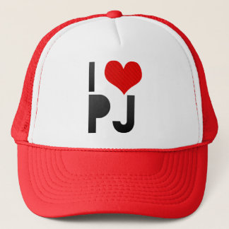 I Love PJ Trucker Hat