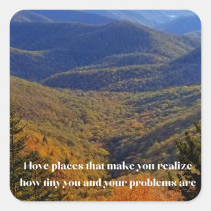 I love places Square Sticker