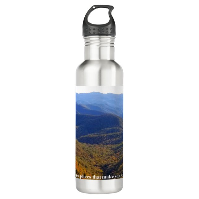 I love places stainless steel water bottle  (Front)