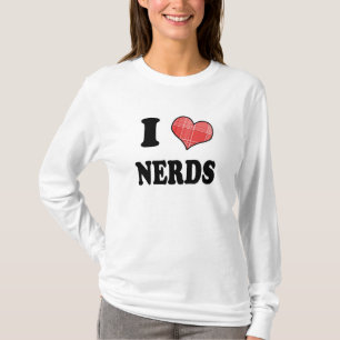 I Love (Plaid Heart) Nerds T-Shirt