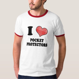 I Love (Plaid Heart) Pocket Protectors T-Shirt