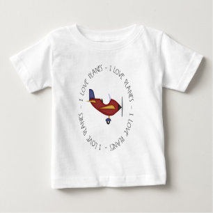 I Love Planes Baby T-Shirt