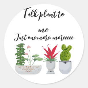 I Love Plants Classic Round Sticker