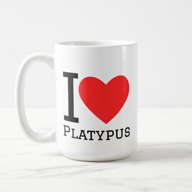 I love platypus coffee mug (Left)