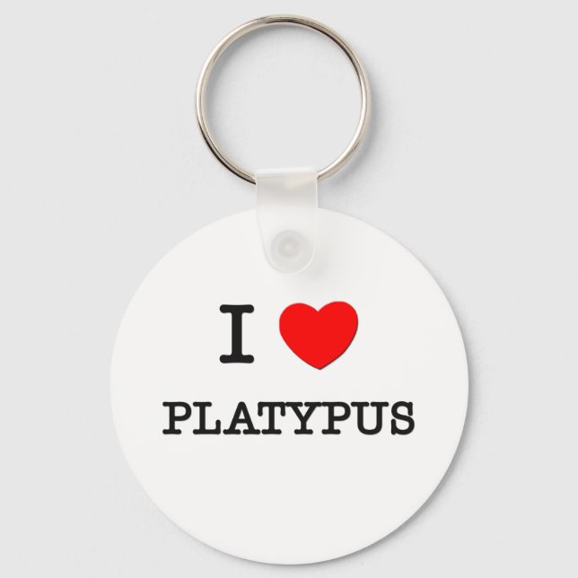 I Love PLATYPUS Key Ring (Front)