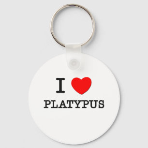I Love Platypus Key Ring