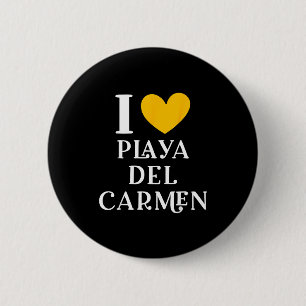 I Love Playa Del Carmen Mexico Vacation _2  6 Cm Round Badge