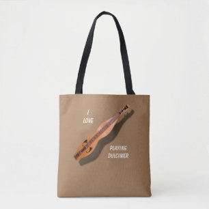 I LOVE PLAYING DULCIMER TOTE BAG