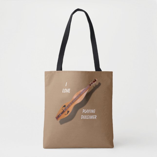 I LOVE PLAYING DULCIMER TOTE BAG (Front)