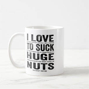 I Love Playing Fantasy Footll Funny Loser Pink Men Coffee Mug