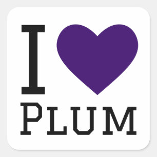 I love plum square sticker