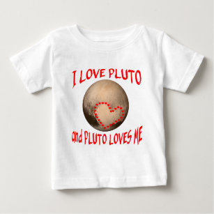 I Love Pluto and Pluto Loves Me Baby T-Shirt