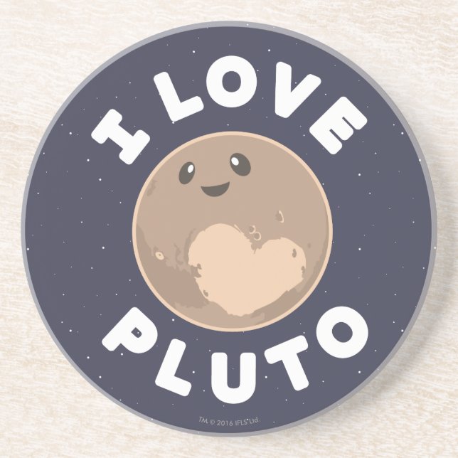 I Love Pluto Coaster (Front)