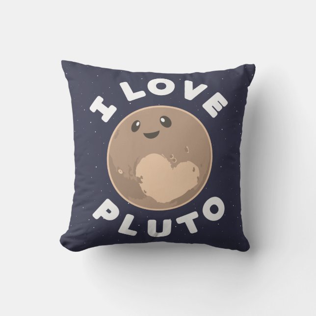 I Love Pluto Cushion (Front)
