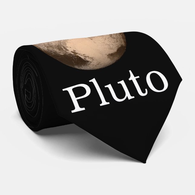 I Love Pluto Heart Tie (Rolled)