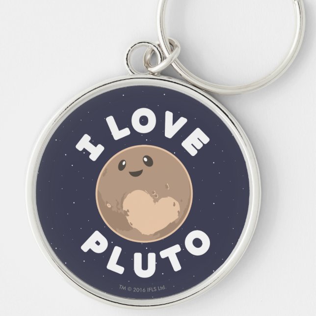 I Love Pluto Key Ring (Front)
