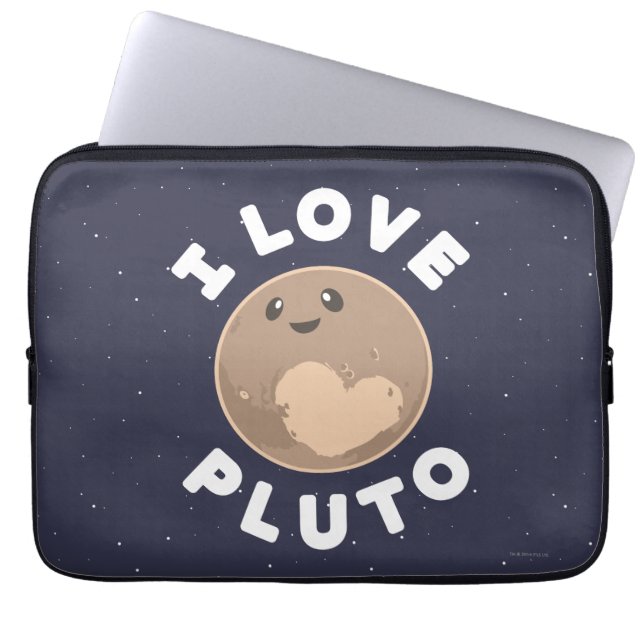 I Love Pluto Laptop Sleeve (Front)