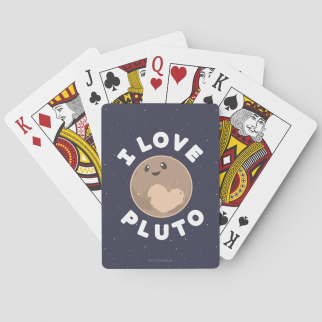 I Love Pluto Playing Cards (Back)