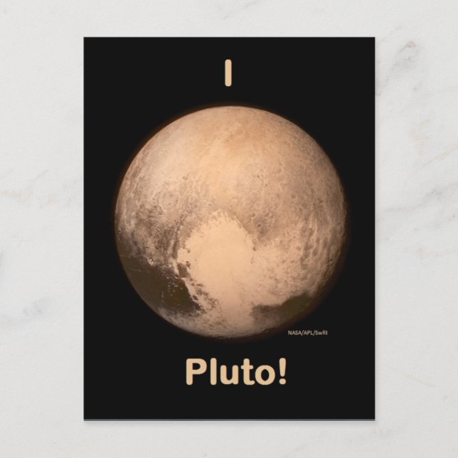 I love Pluto! Postcard (Front)