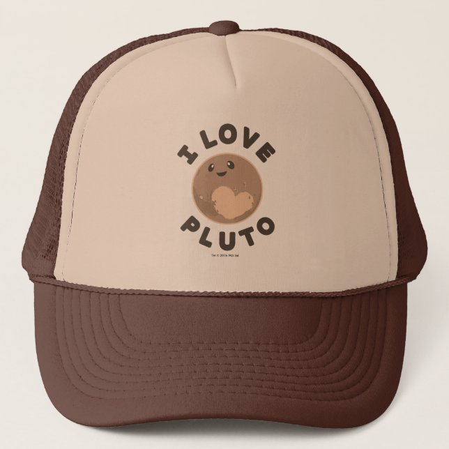 I Love Pluto Trucker Hat (Front)
