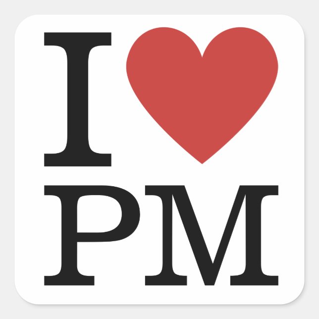 I ❤️ Love PM - Product Management STICKER (Front)