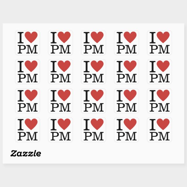 I ❤️ Love PM - Product Management STICKER (Sheet)