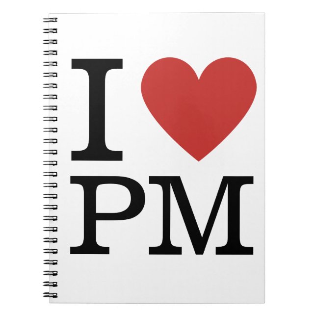 I ❤️ Love PM - Project Management NOTEBOOK (Front)