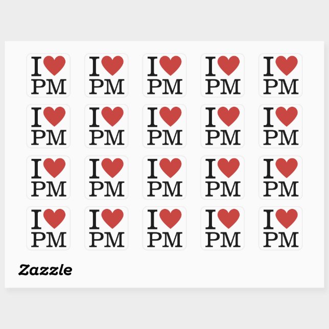 I ❤️ Love PM - Project Management STICKER (Sheet)