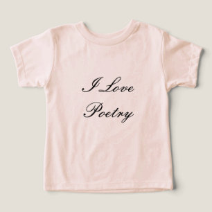 I Love Poetry Toddler's T-Shirt (Cream & Black)