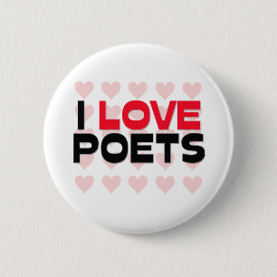 I LOVE POETS 6 CM ROUND BADGE