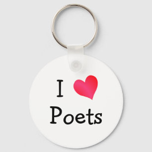 I Love Poets Key Ring
