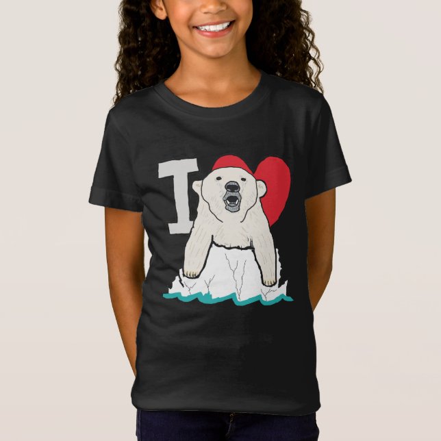 I Love Polar Bears T-Shirt (Front)