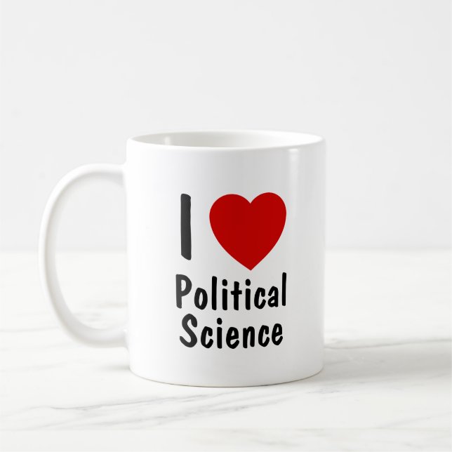 I Love Political Science Coffee Mug (Left)