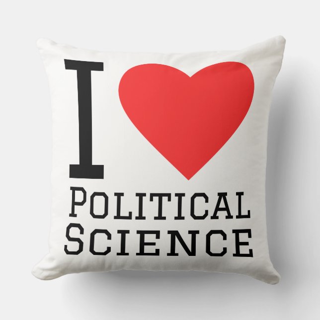 I love political science cushion (Front)