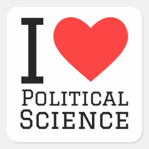 I love political science square sticker
