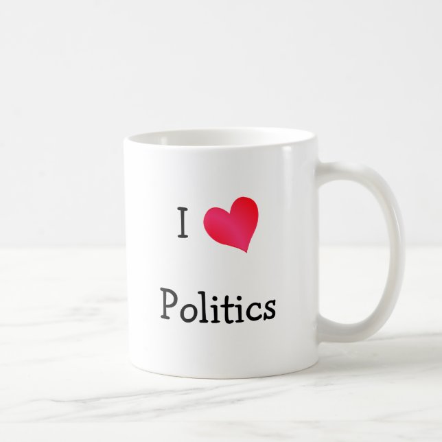 I Love Politics Coffee Mug (Right)