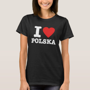 I Love Polska Heart Souvenir Poland T-Shirt