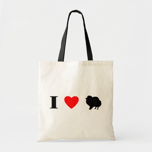 I Love Pomeranians Bag (Front)