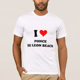 I Love Ponce De Leon Beach Florida T-Shirt