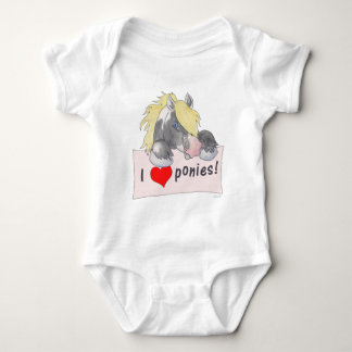 I love Ponies! Baby Bodysuit
