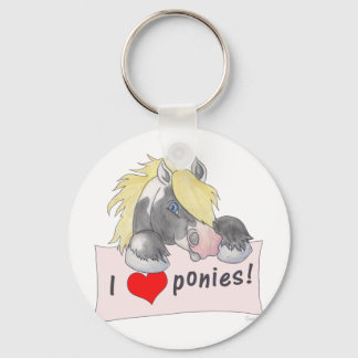 I love Ponies! Key Ring