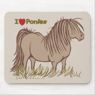 I Love Ponies Mouse Pad