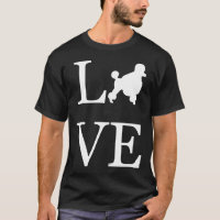 I Love Poodle Silhouette Dog Lover Gift Mum Dad Pe